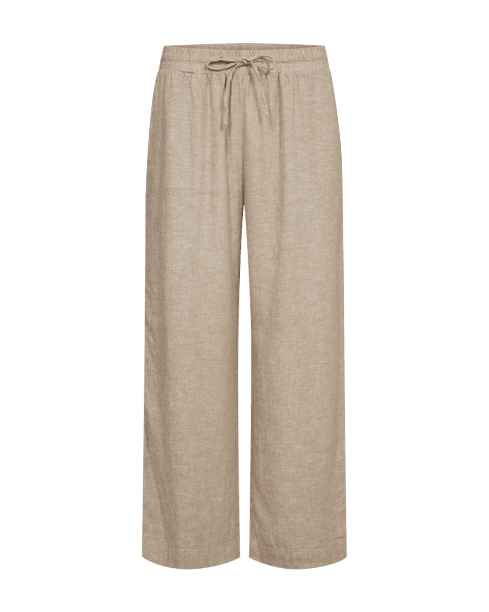 LAVA LIN/VISCOSE BUKSE ANKEL - SAND MELANGE