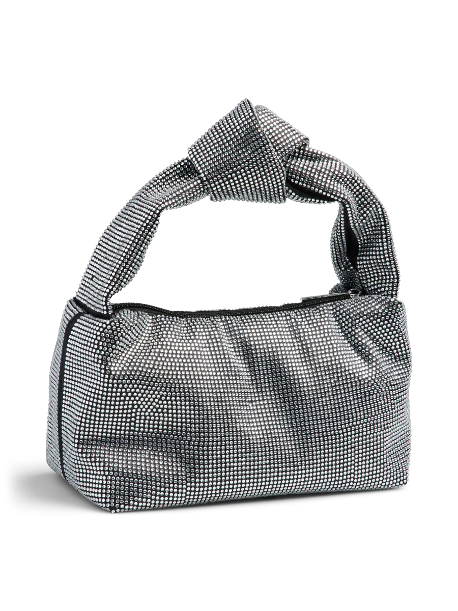 MINDY GLITTER VESKE - SØLV