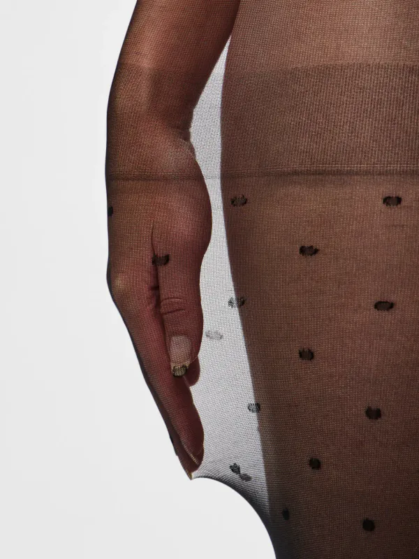NIKOLINE STRØMPEBUKSE 20 DEN DOTS TIGHTS - SORT