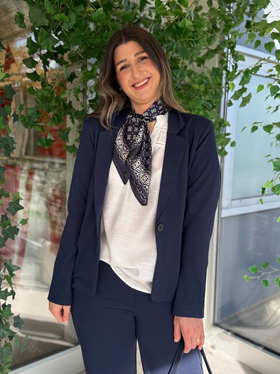 NANNI RETT KORT BLAZER - NAVY