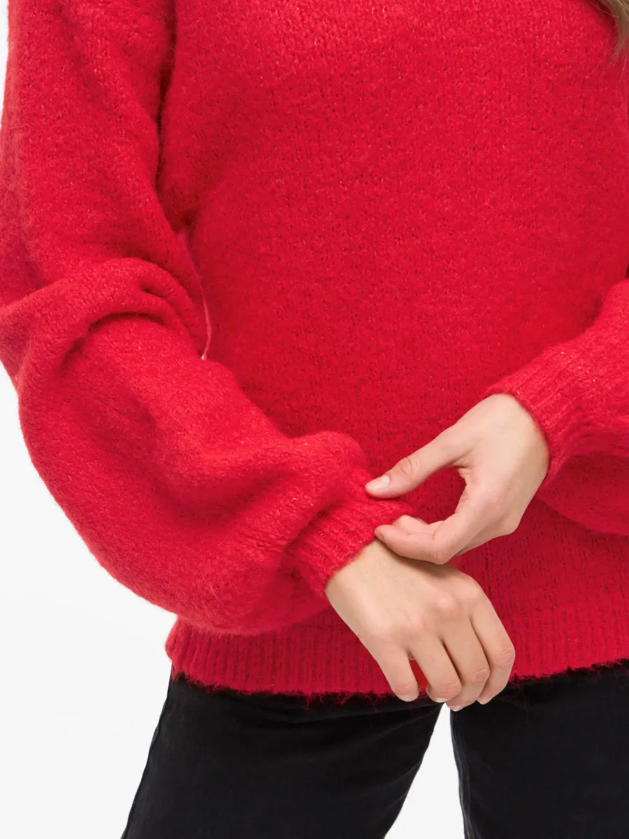 MARLEY KNIT PULLOVER - BRINGEBÆRRØD