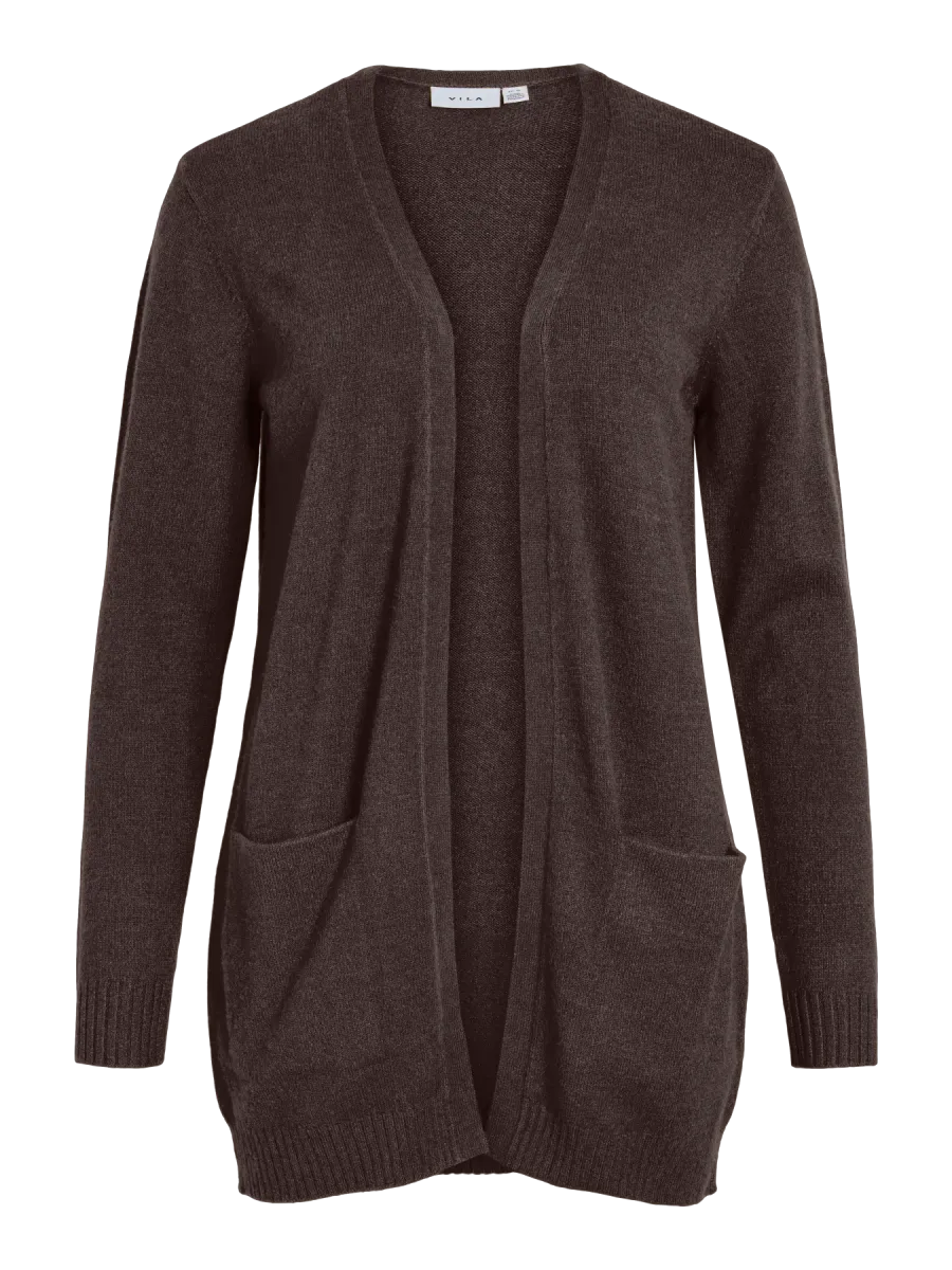 VIRIL CARDIGAN LANG - BRUN