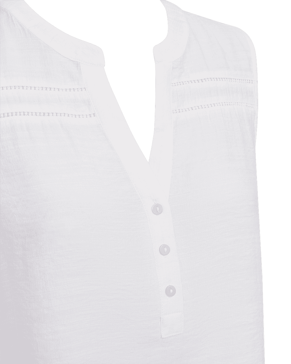 ANDREA BLUSE M/EMBRO - HVIT