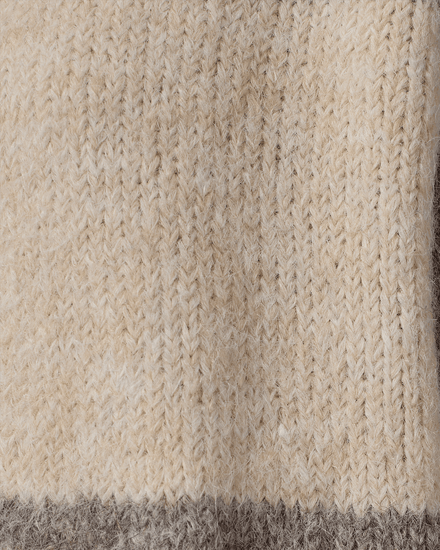 LOUISA CARDIGAN STRIPET - TAUPE MELERT