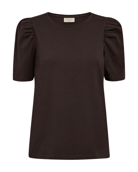 Hovedbilde FENJA T-SHIRT M/PUFFERM - MØRK BRUN