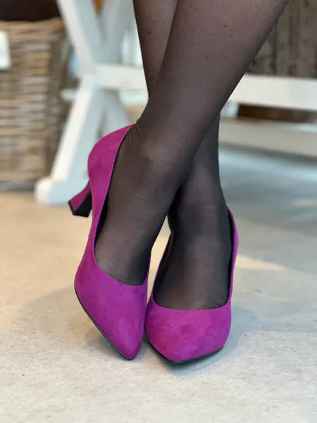 Bilde av PUMPS M/LEKKER HÆL - DYP PURPLE