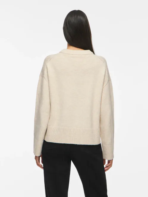 Hovedbilde SIA GENSER RUND HALS - CREAM MELERT