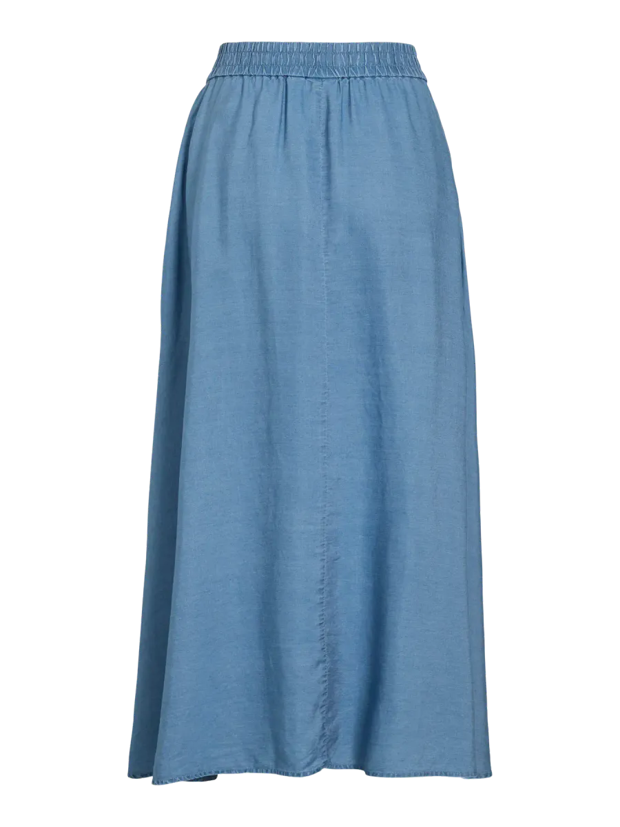 TEA TENCEL SKJØRT - MEDIUM BLÅ 