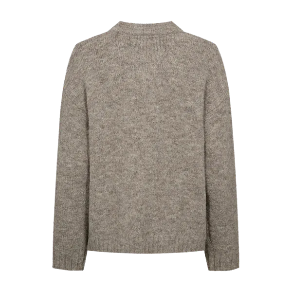 Hovedbilde GRSLULU CARDIGAN M/LOMMER  - TAUPE MELERT