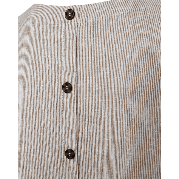 Hovedbilde LAVA LIN/VISCOSE KJOLE STRIPET - SAND/OFFWHITE