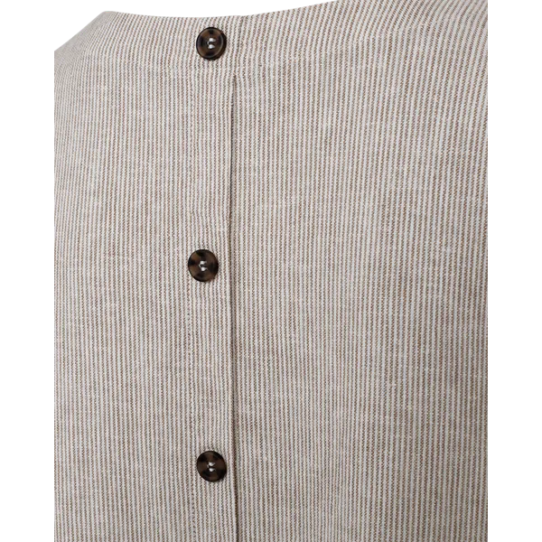Hovedbilde LAVA LIN/VISCOSE KJOLE STRIPET - SAND/OFFWHITE