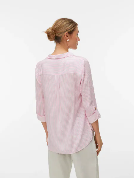 Hovedbilde BUMPY SKJORTE - ROSA/HVIT