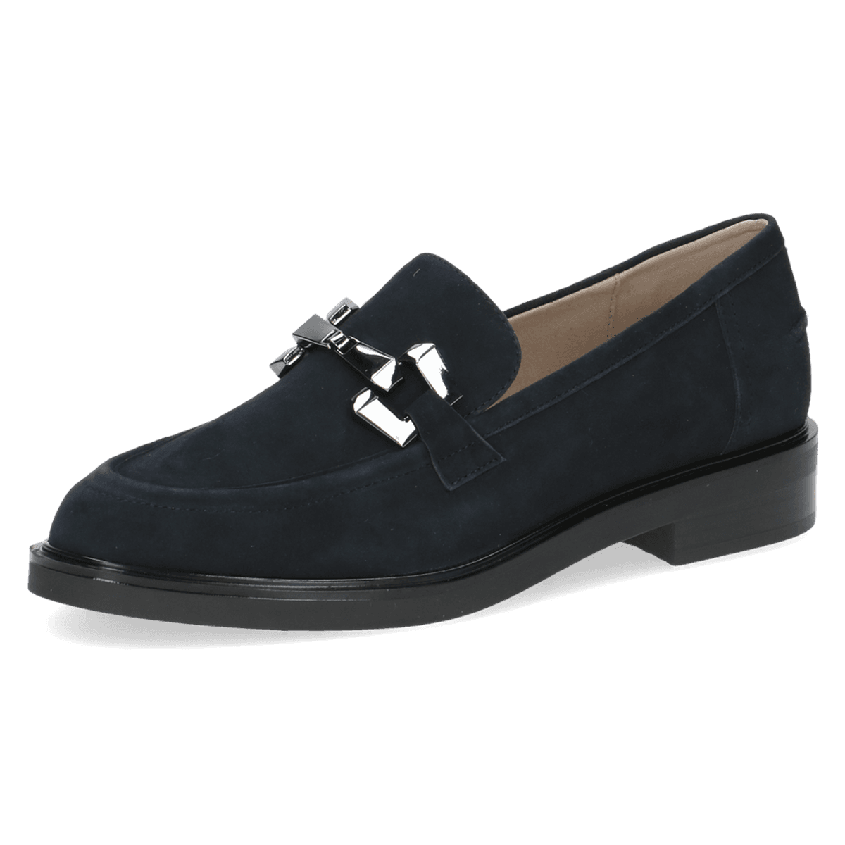 LOAFER I SKINN MED SPENNE - VINTAGE BLUE