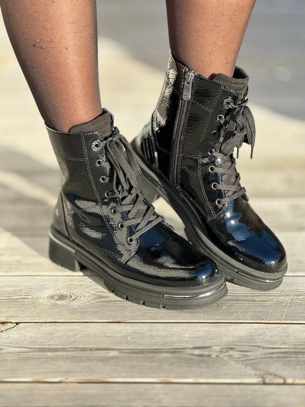 BOOTS M/KNYTING - SORT GLOSS