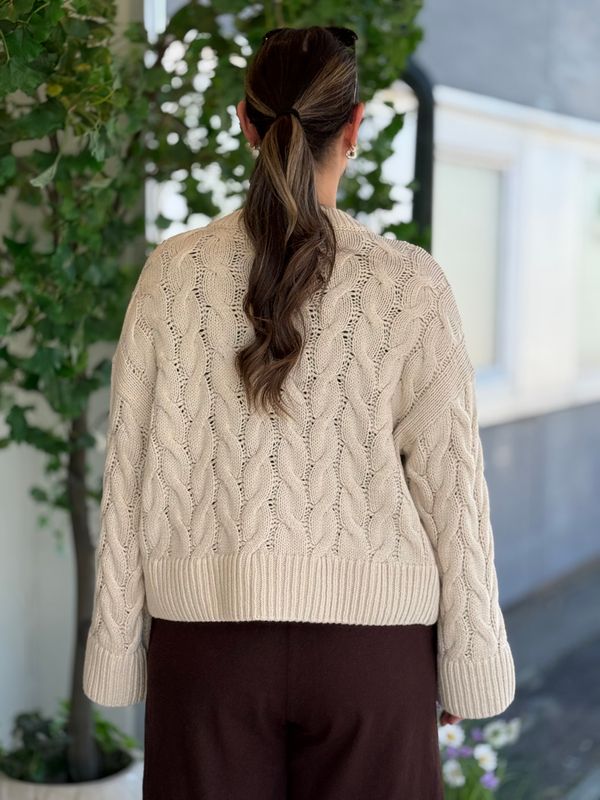 SVEA THEA CABEL CARDIGAN - CREAM