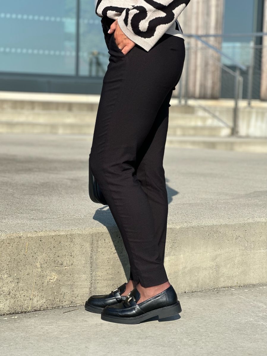 REX CHINOS BUKSE M/STRECH - SORT