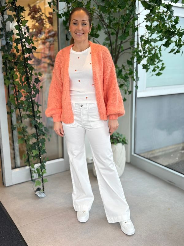 NAJA TANK TOPP - OFFWHITE M/PEACH