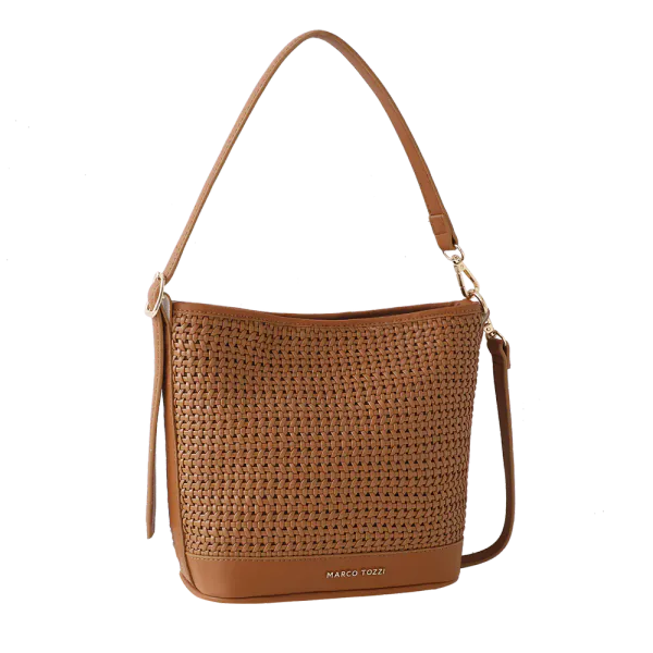 Hovedbilde VESKE M/KURV STRUKTUR - COGNAC