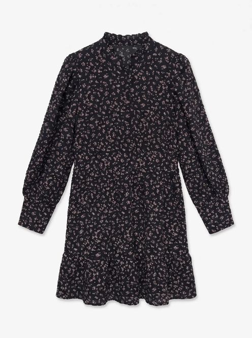 Hovedbilde NOELLE KJOLE M/BLOMSTER - SORT / LYSEBLÅ