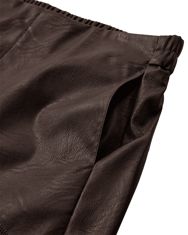 HARLEY SKINNLOOK SKJØRT - BRUN