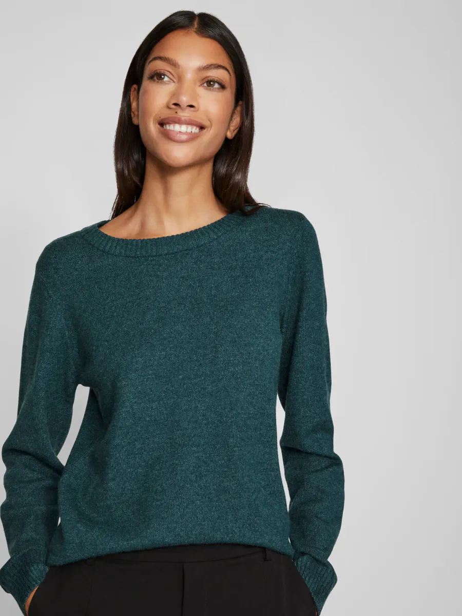 VIRIL GENSER O-NECK - SMARAGDGRØNN