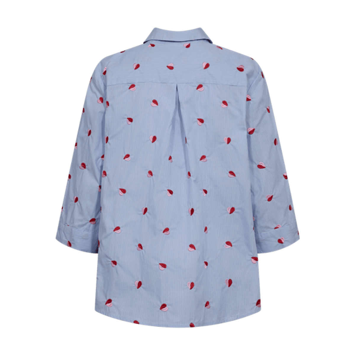 ROSAN SKJORTE 3/4 ERM - HIMMELBLÅ/ROSA