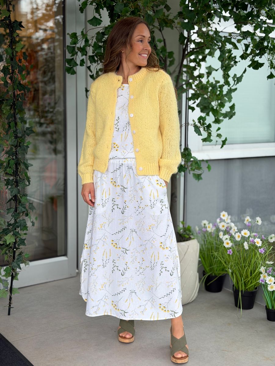 WILO STRIKKET CARDIGAN - GUL