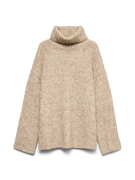 Hovedbilde INGRID GENSER M/HØY HALS - SAND MELERT