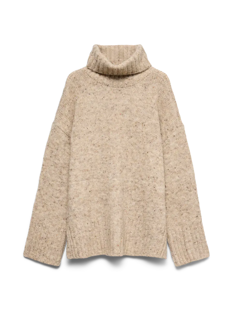 INGRID GENSER M/HØY HALS - SAND MELERT