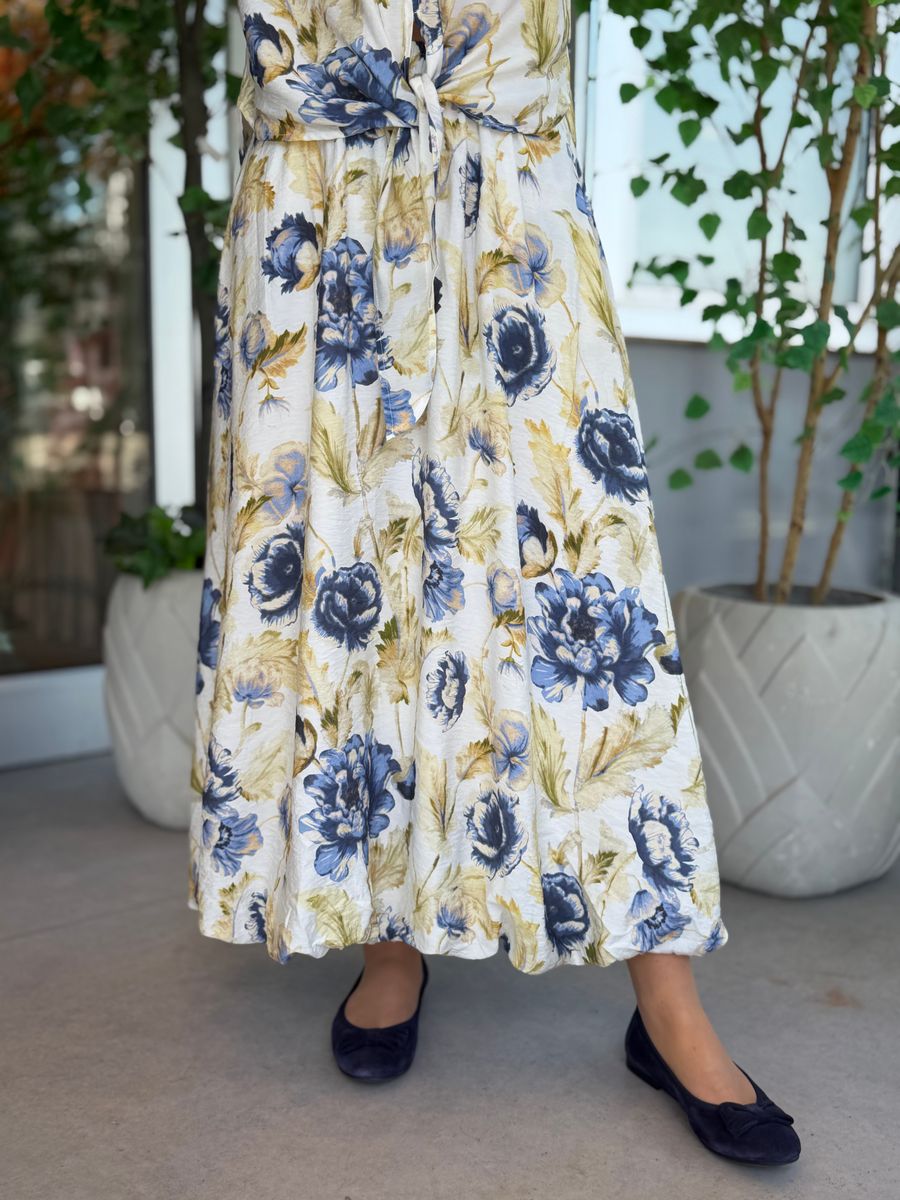 MAISE SKJØRT - BLÅ BLOMSTER