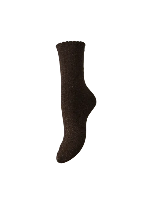 Hovedbilde SEBBY GLITTER SOKKER - BRUN LUREX