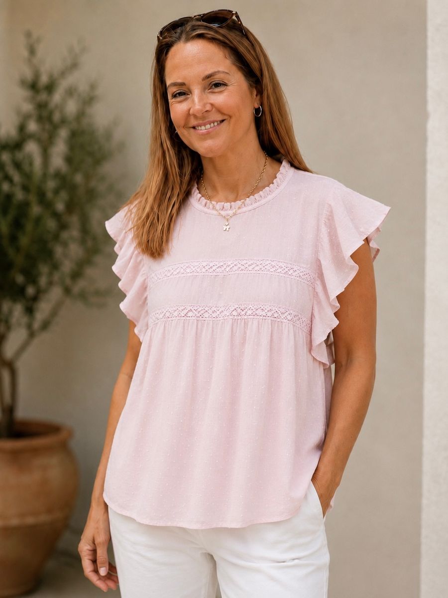TRINE BLUSE / TOPP - LYS ROSA