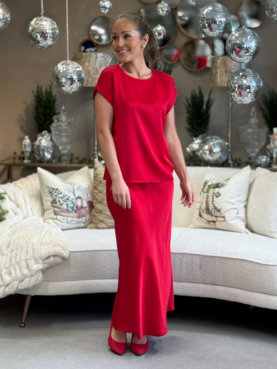 ELLETTE TOPP KORT ERM - RØD