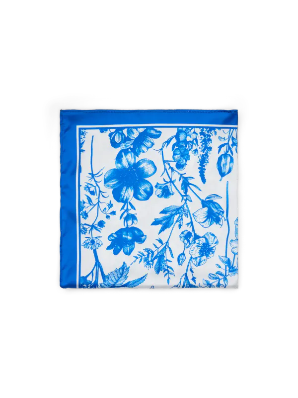 ANNY SILKELOOK SKJERF - KONGEBLÅ/CREAM