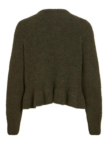 Hovedbilde BOWS KNIT GENSER M/VOLANG - OLIVEN MELERT