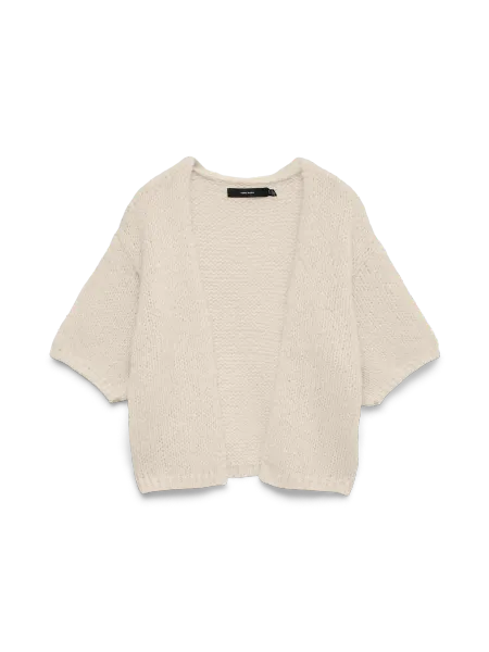 Hovedbilde MAYBE STRIKKET CARDIGAN 2/4 ERM - CREAM