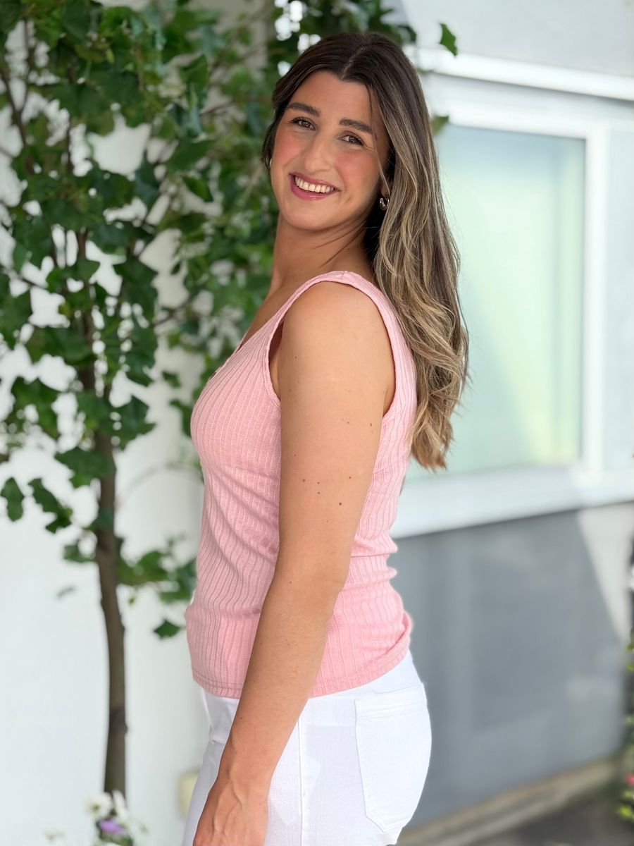 BASAC TOPP M/KNAPPER  - ROSE