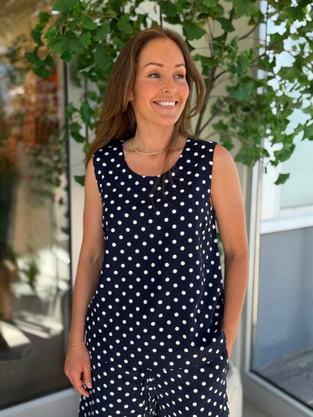 Hovedbilde LAVISCO TOPP M/DOTS - NAVY/HVIT
