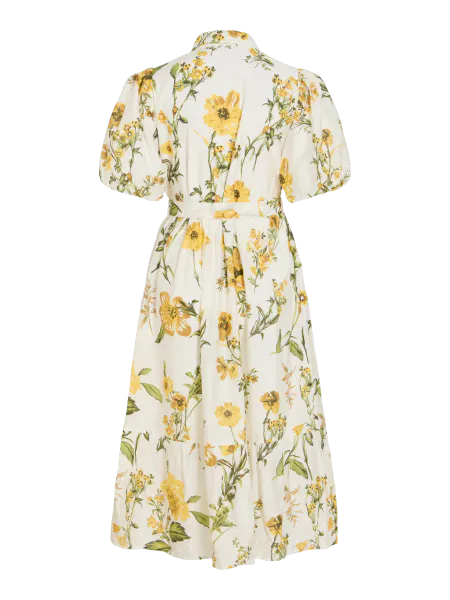 Hovedbilde ALINIA SOL KJOLE - GULE BLOMSTER