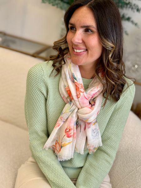 Hovedbilde SKJERF LIN/VISCOSE BLOMSTER - ...