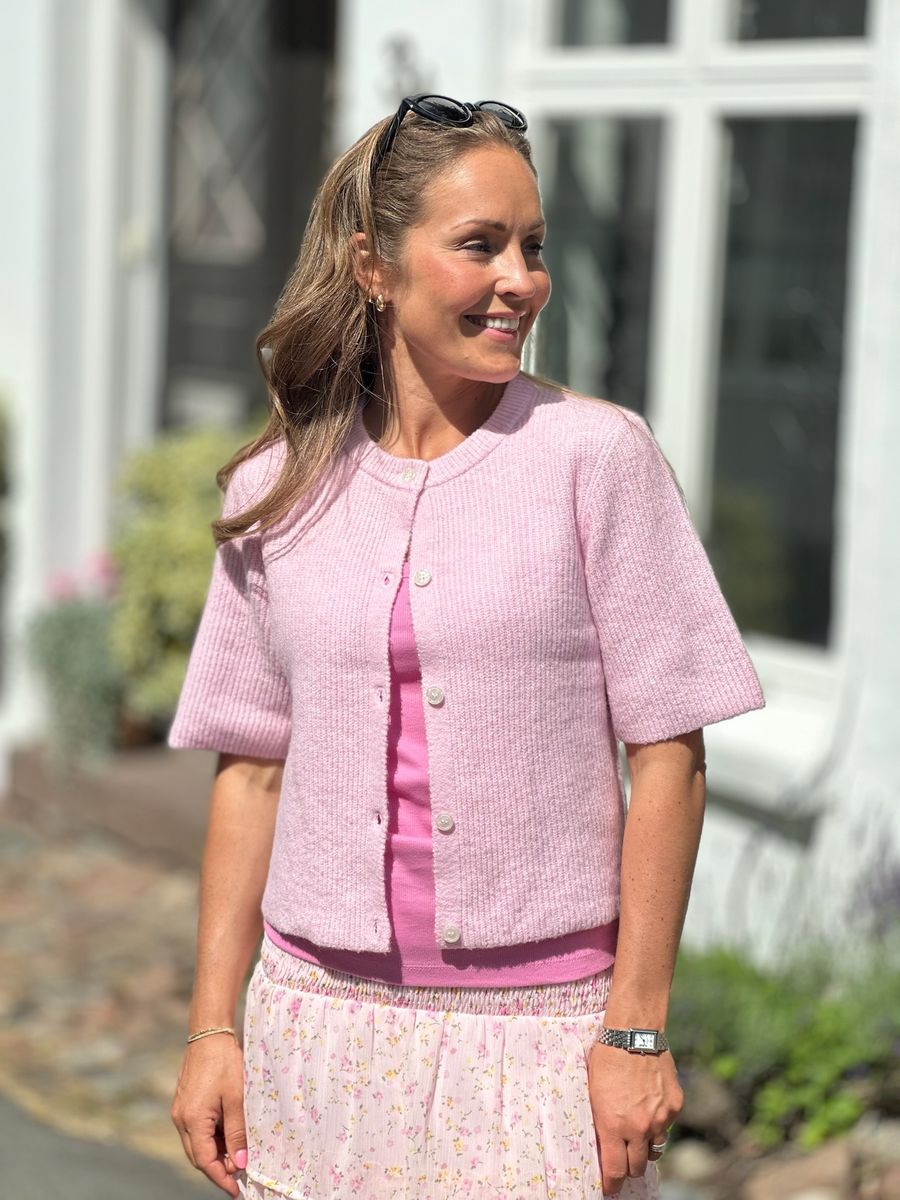 SILLY CARDIGAN M/KORT ERM - ROSA