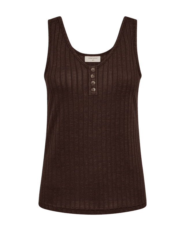 BASAC TOPP M/KNAPPER  - BRUN