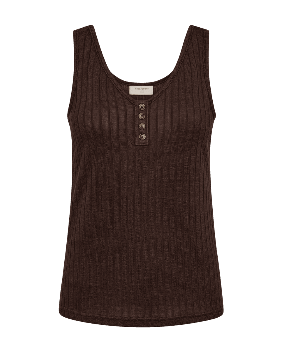 BASAC TOPP M/KNAPPER  - BRUN