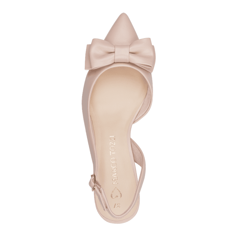 PUMPS M/SLINGBACK & BOW - ROSE