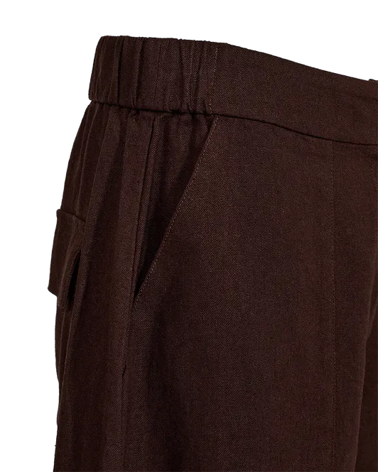 Hovedbilde LAVA LIN/VISCOSE CULOTTE SHORTS - BRUN