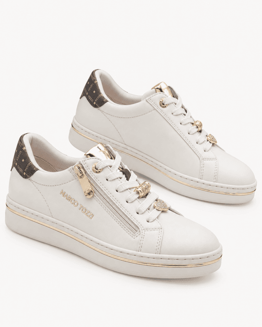 Hovedbilde SNEAKERS M/ GULL DETALJER - CREAM