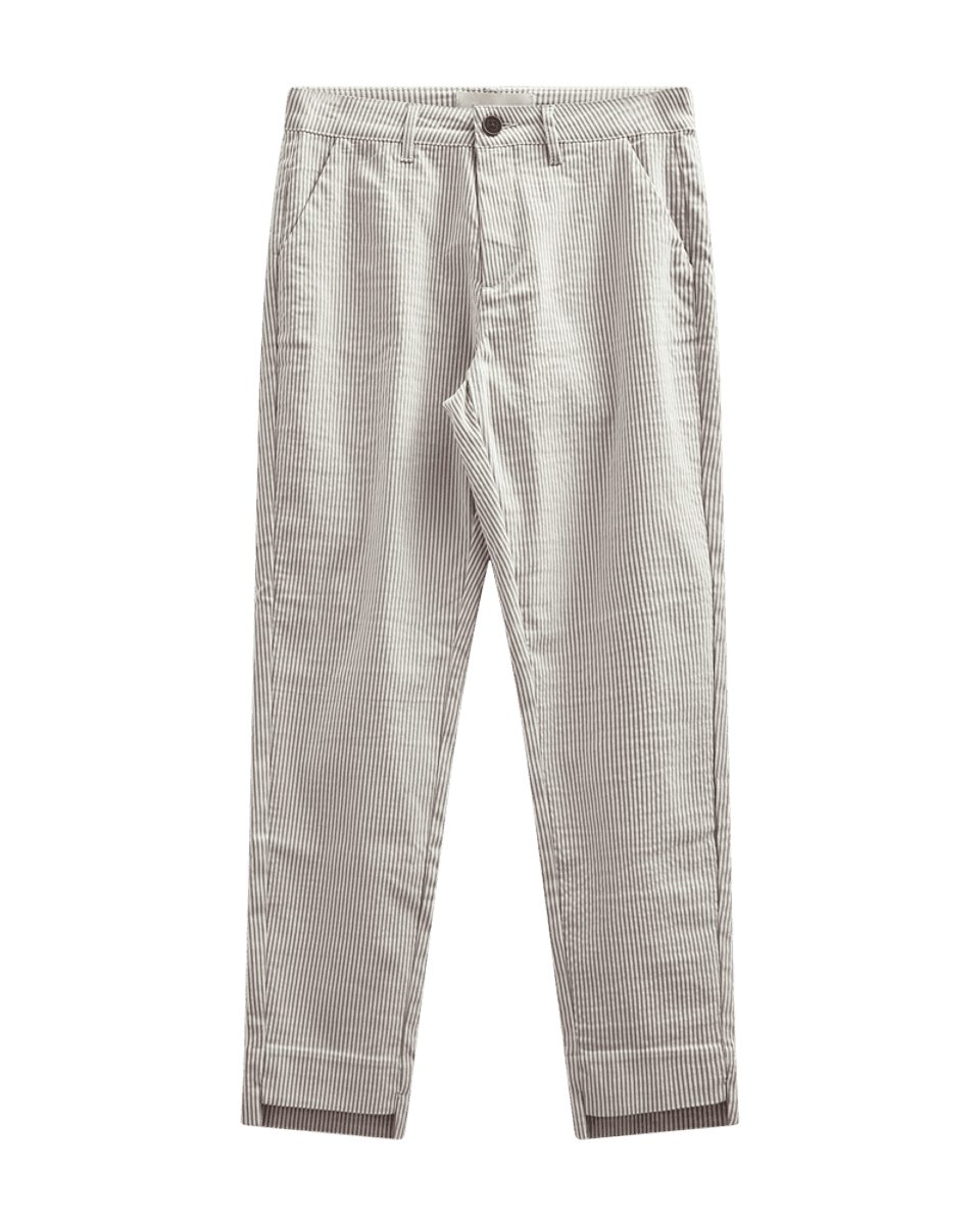 REX CHINOS ANKEL BUKSE - TAUPE STRIPER