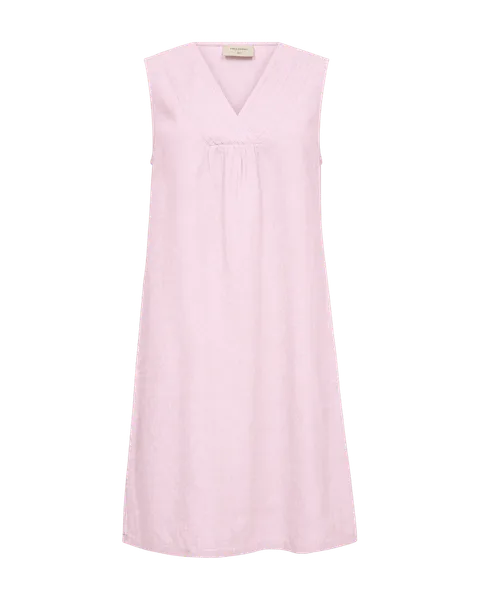 Hovedbilde LAVA LIN/VISCOSE ERMLØS KJOLE M/ V-HALS - ROSA