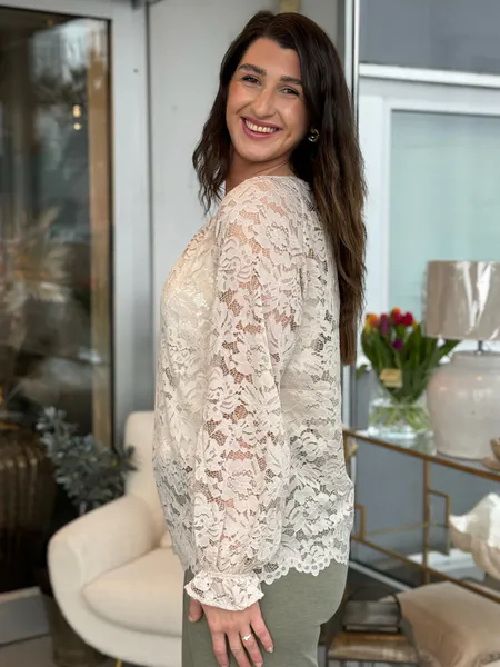 Hovedbilde CARLA EMBRO BLUSE - MOONBEAM