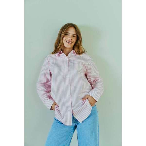 Hovedbilde JOLLE SKJORTE STRIPET - ROSA / HVIT